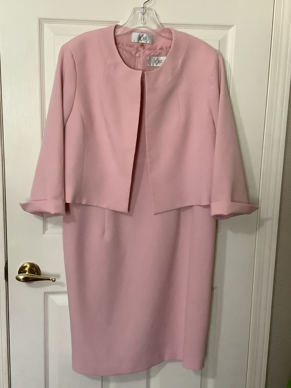 Le Suit Petites Jacket Dress Set 16P Pink